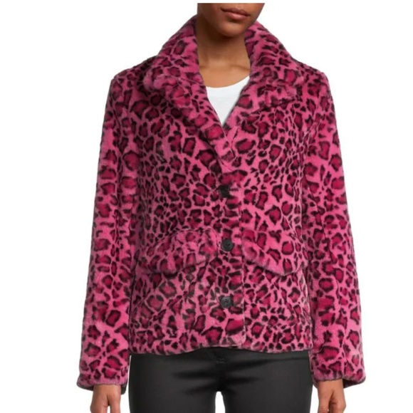 ZADIG & VOLTAIRE Lila Leopard-Print Faux Fur Jacket NWT
